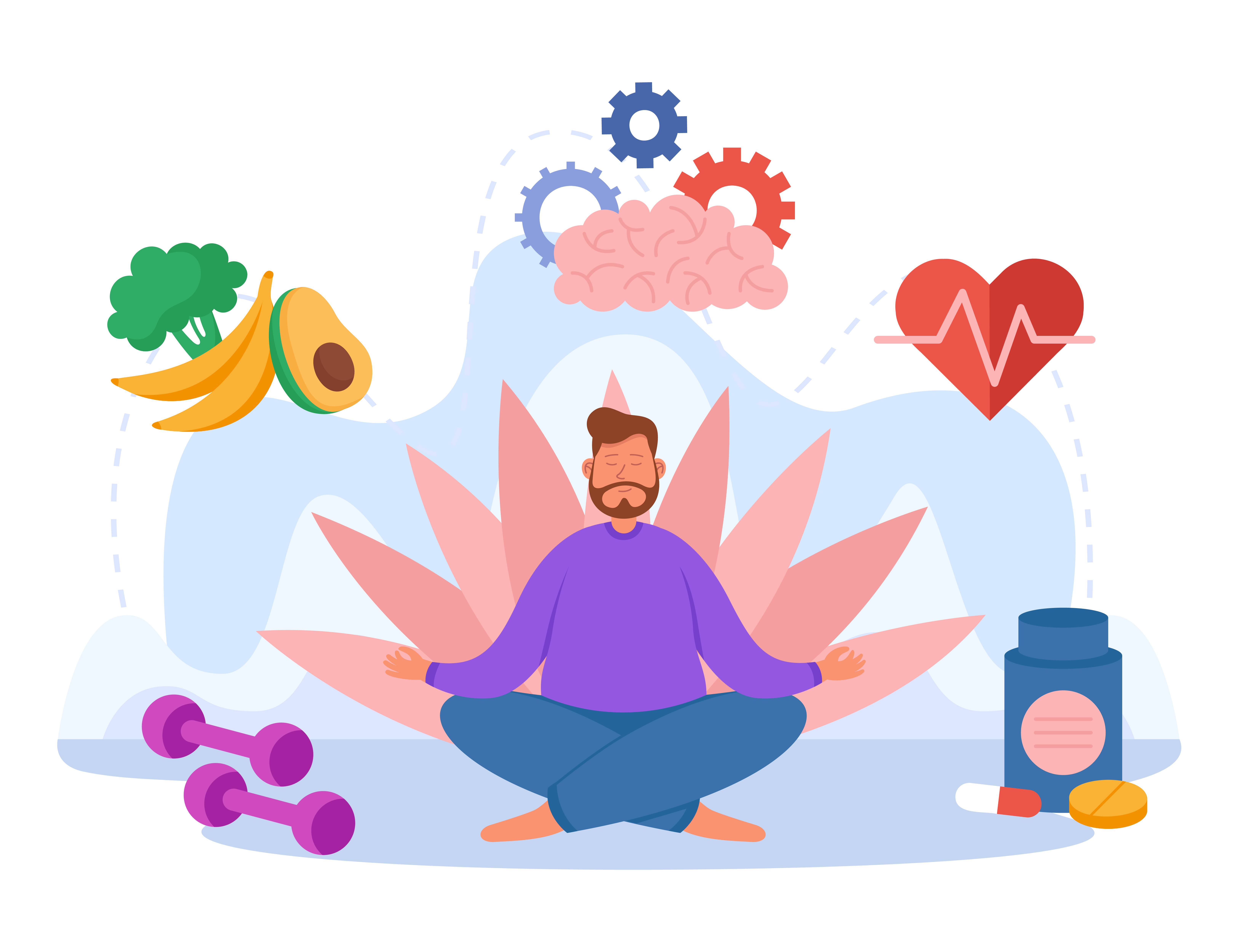 Mind and body balance through diet & yoga